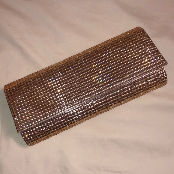 😍 Rose Gold Rhinestone Clutch - Picture 2 of 6